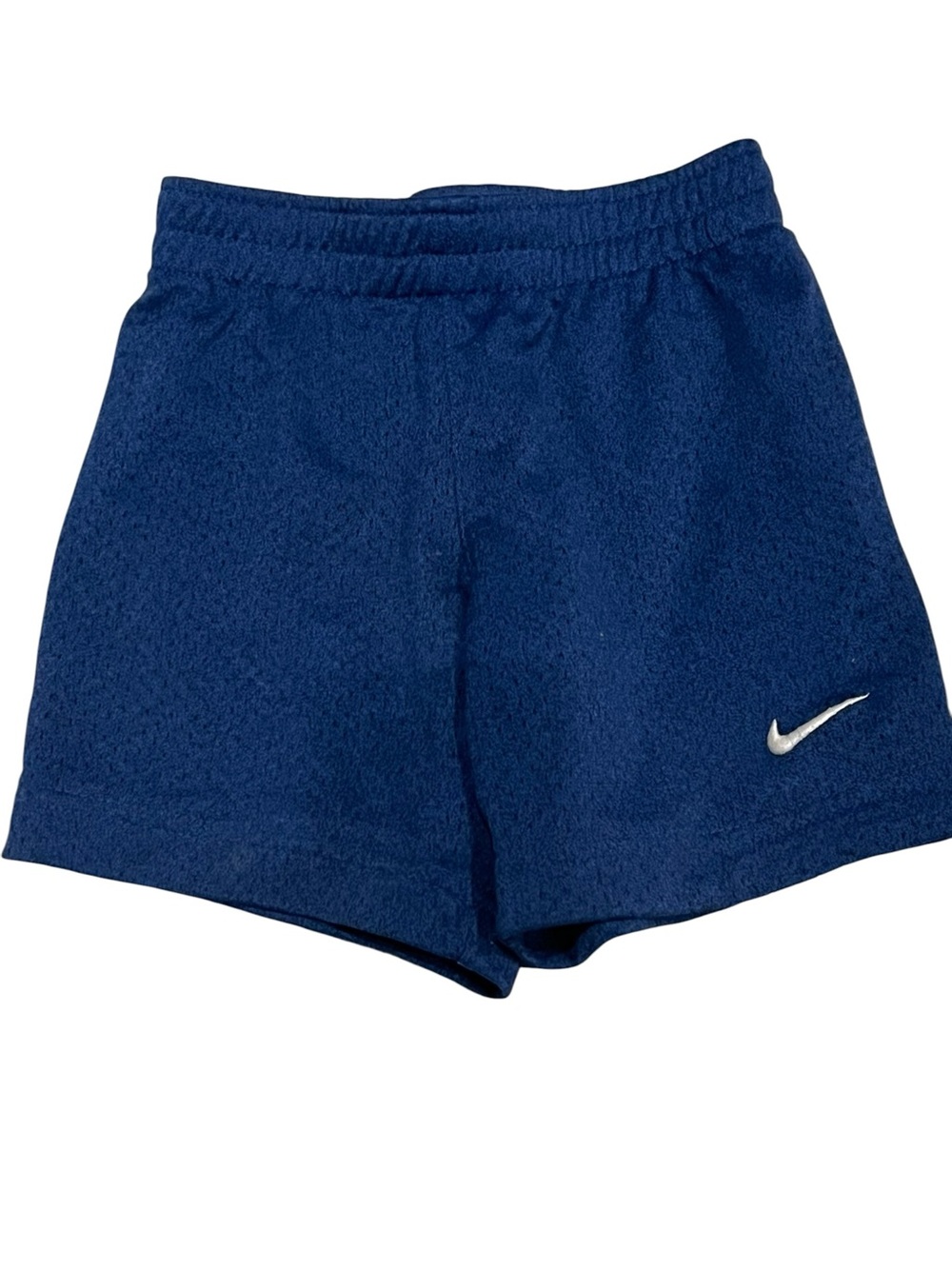 Nike Kids Dark Blue Athletic Shorts with White Swoosh